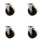 Service Caster 4'' High Temp Phenolic Wheel Swivel Caster Set with Bronze Bearings, 4PK SCC-20S420-PHBZHT-4 - alternate 1